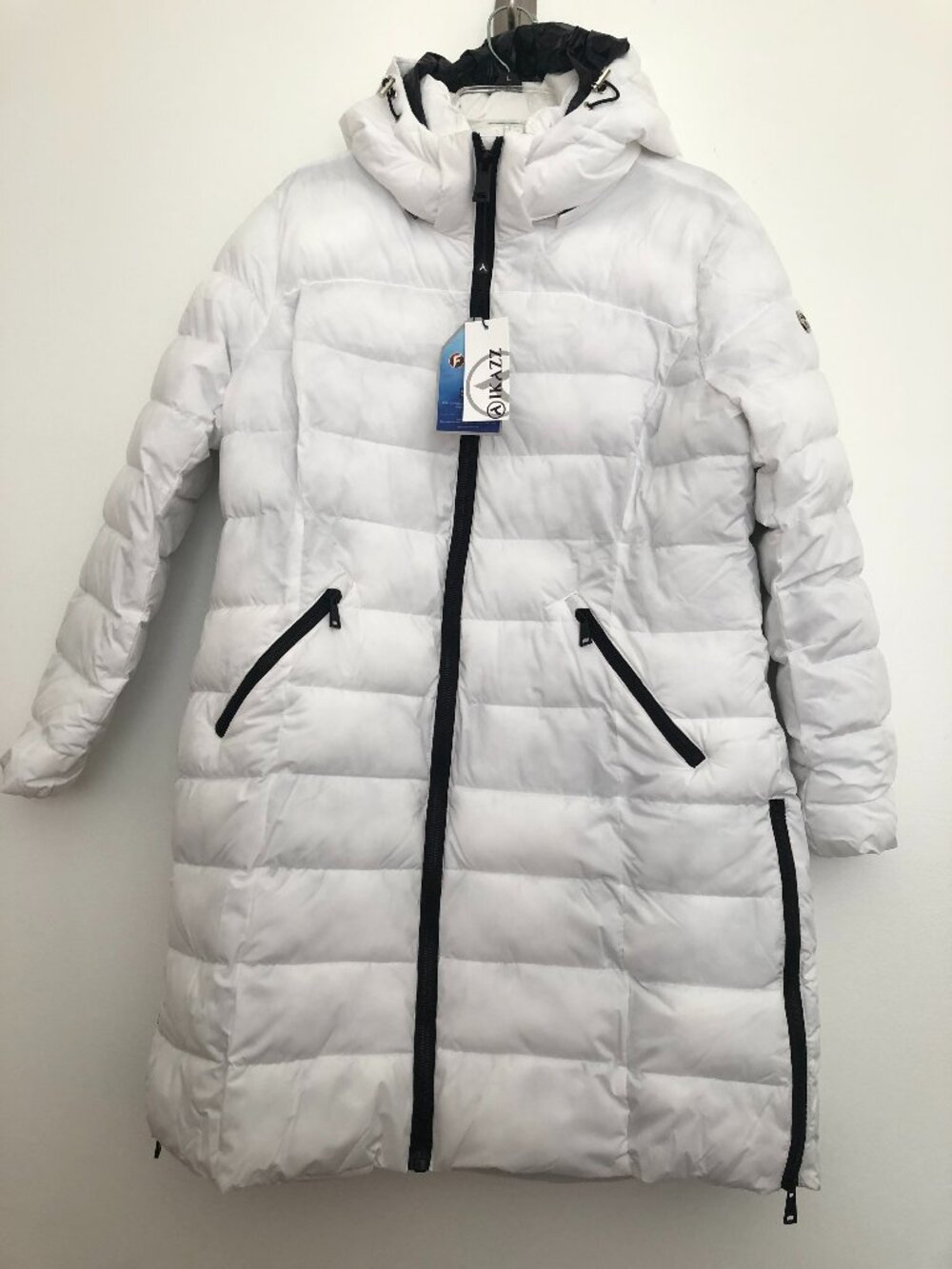 IKAZZ  Winter Warm Vegan Down Parka Jacket White Size L